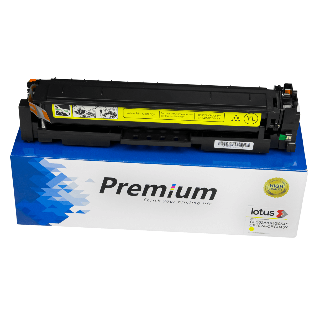 Toner Compatível p/ Canon MF644 HP CF402A CF502A Yellow C/ Chip 1.3K - Lotus