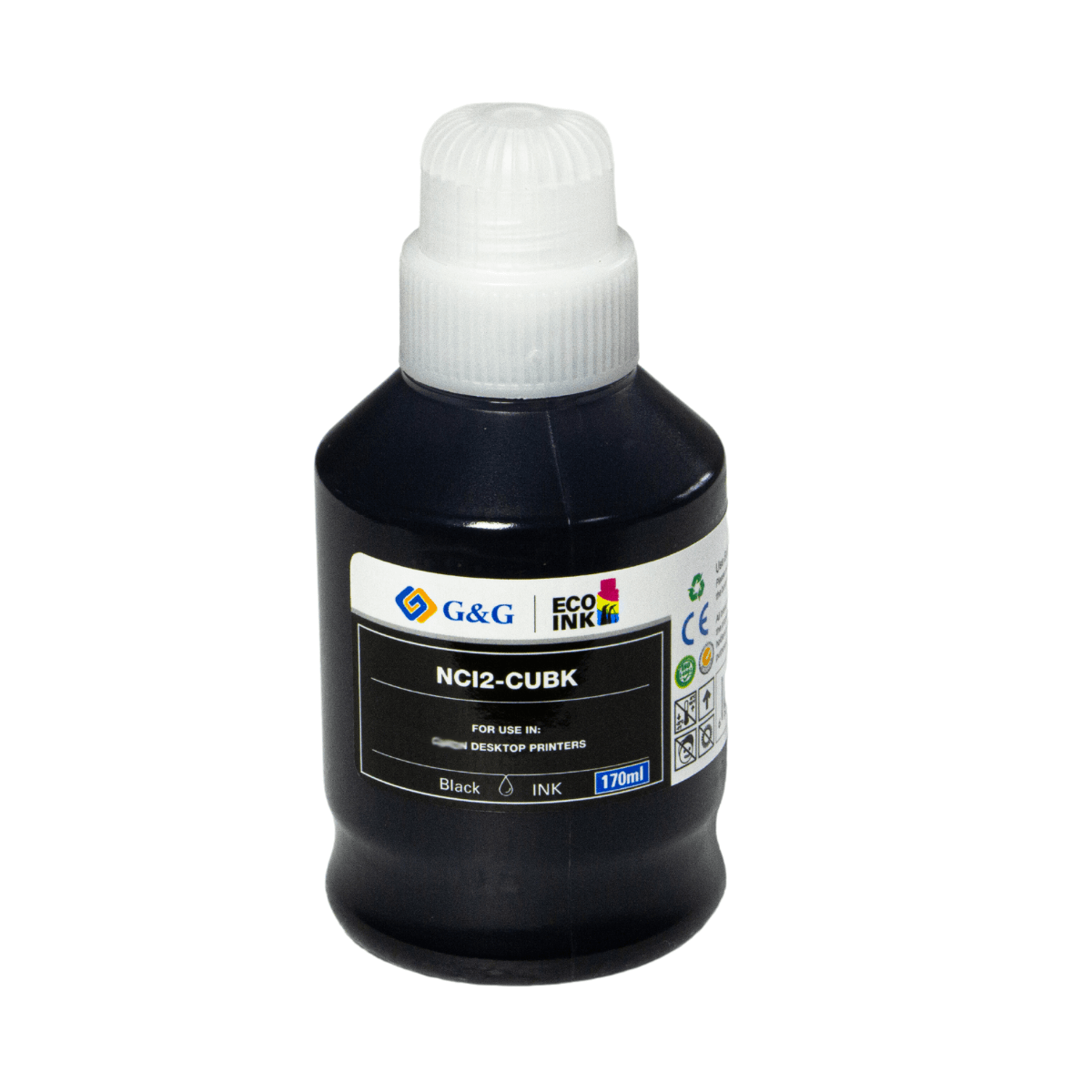 Refil de Tinta P/ Canon GI-10S Preta 8.3K 170ml (NC12-CUBK) - G&G