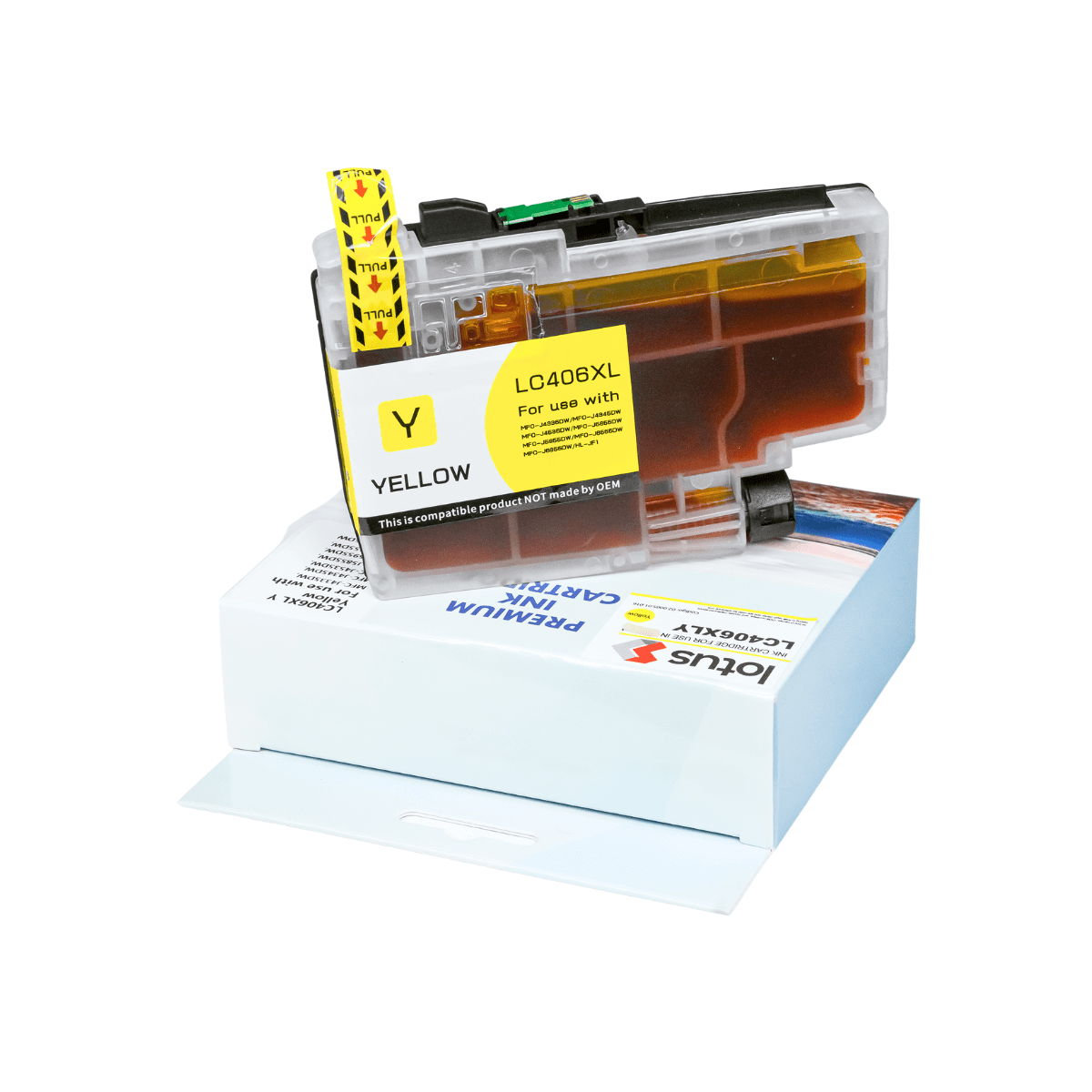 Cartucho de Tinta P/ Brother LC406XL LC406XLY Amarelo C/ Chip 5K - Lotus