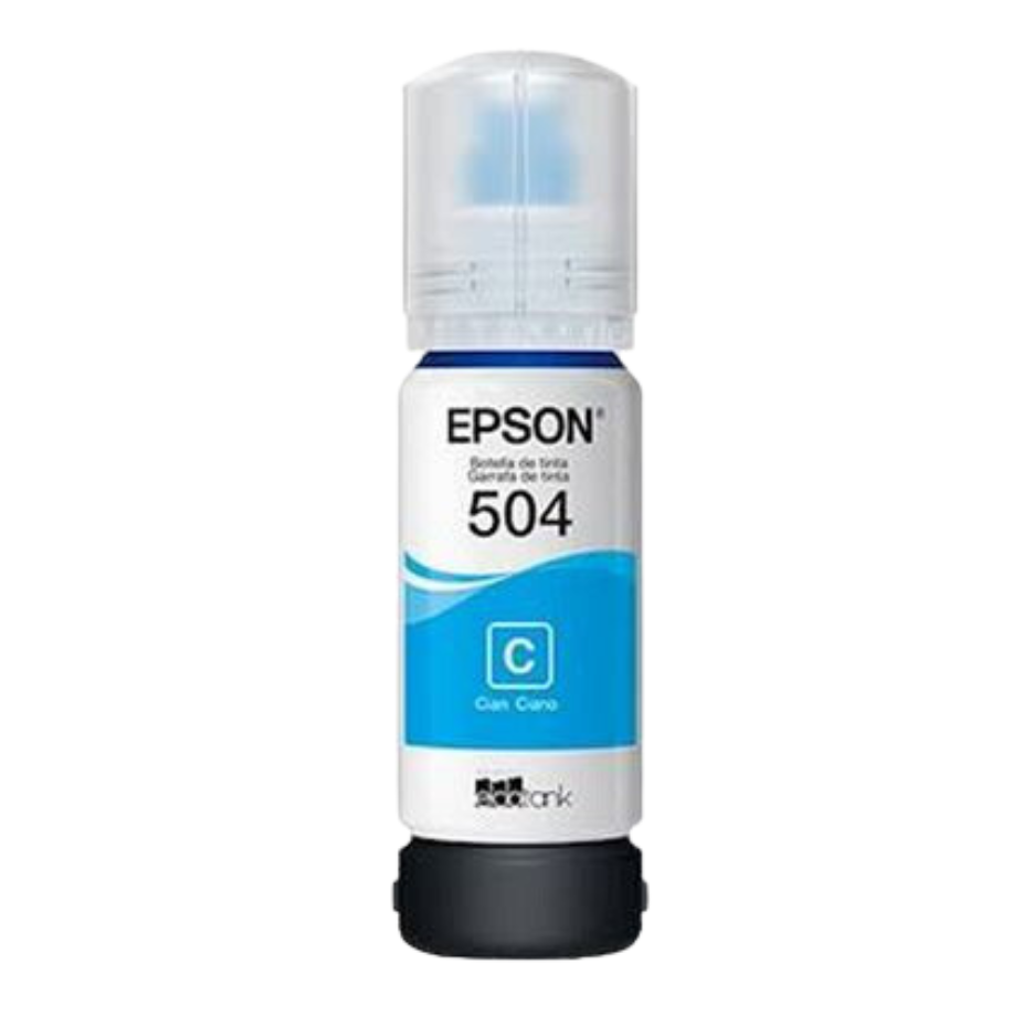 Refil de Tinta Epson T504 Original L4150 L4160 L6171 - Ciano