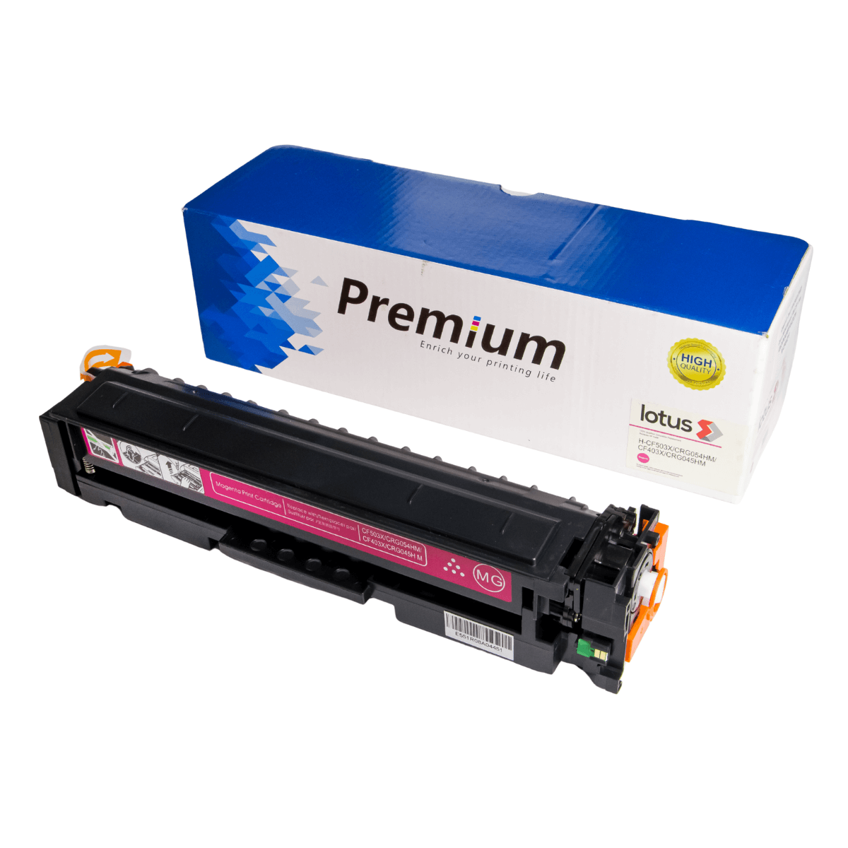Cartucho de Toner P/ HP CF403X CF503X Canon CRG054 Magenta C/ Chip 2.5K - Lotus