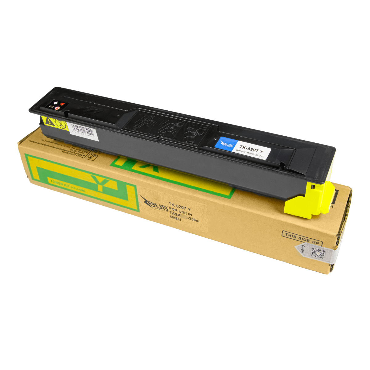 Cartucho Toner Compatível Zeus P/ Kyocera TK5207 Yellow C/ Chip - 12K