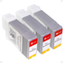 Kit 3 Tintas P/ Plotter Canon PFI-107 CMY C/ Chip 130ml  G&G