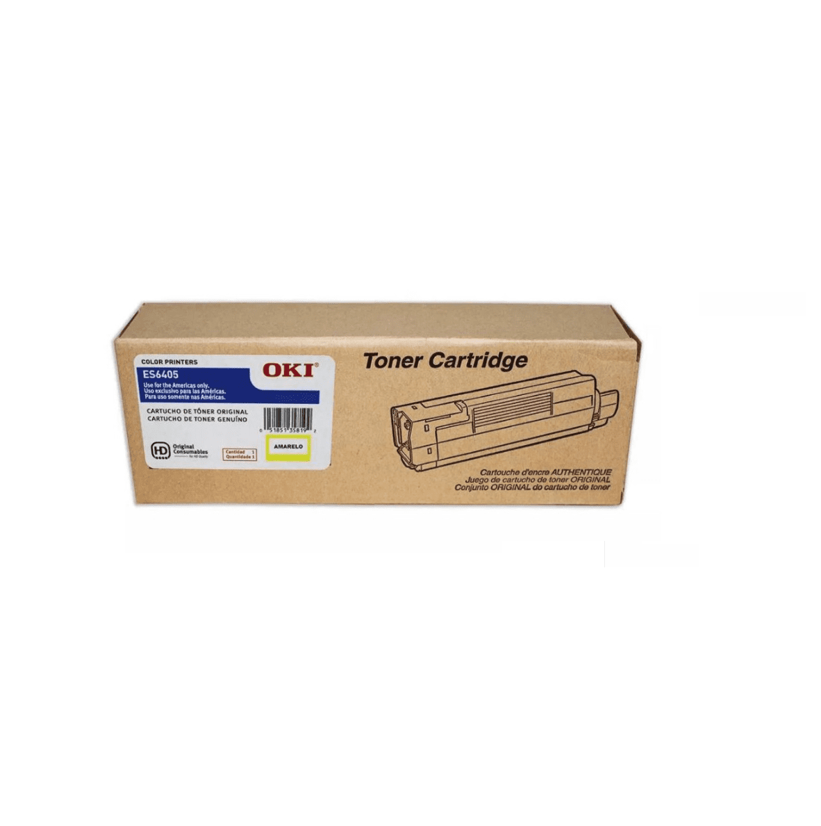 Cartucho de Toner Okidata ES6405 Amarelo - Original Okidata