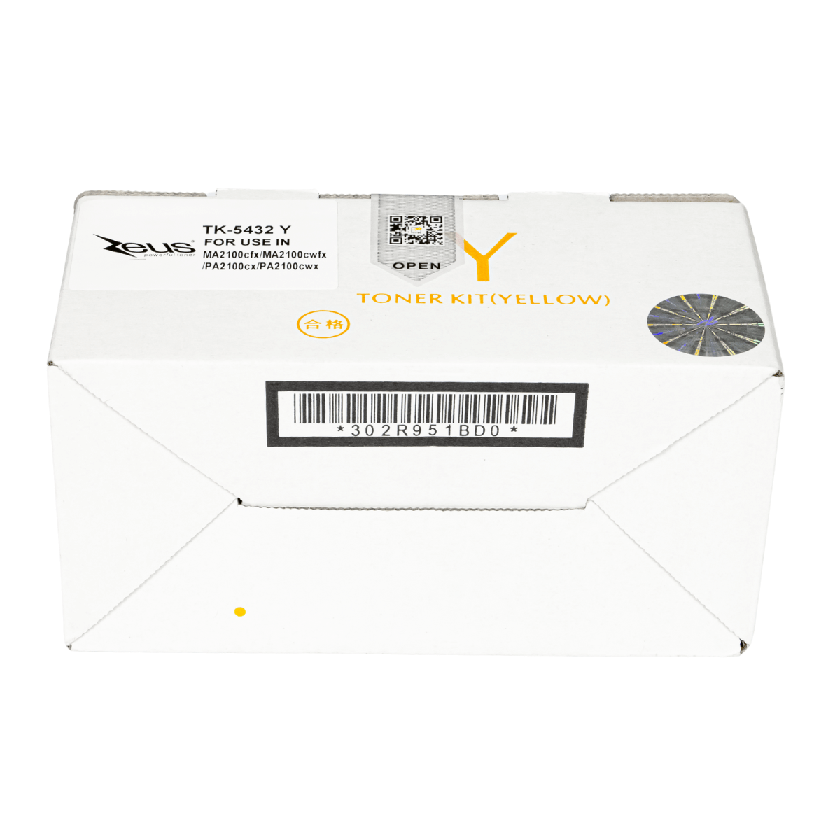 Cartucho de Toner P/ Kyocera TK5432 Amarelo C/ Chip 1.25K - Zeus