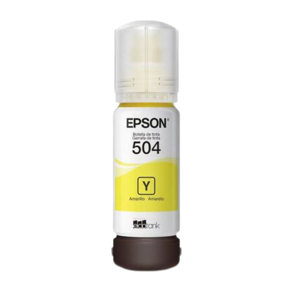 Refil de Tinta Epson T504 Original L4150 L4160 L6171 - Amarelo