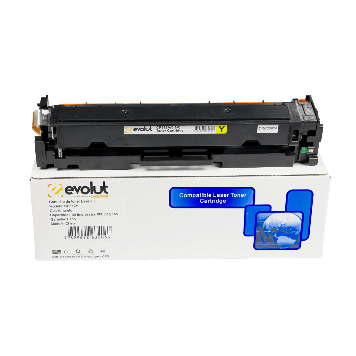 Cartucho de Toner Para HP CF512A Amarelo 0.9K - Evolut