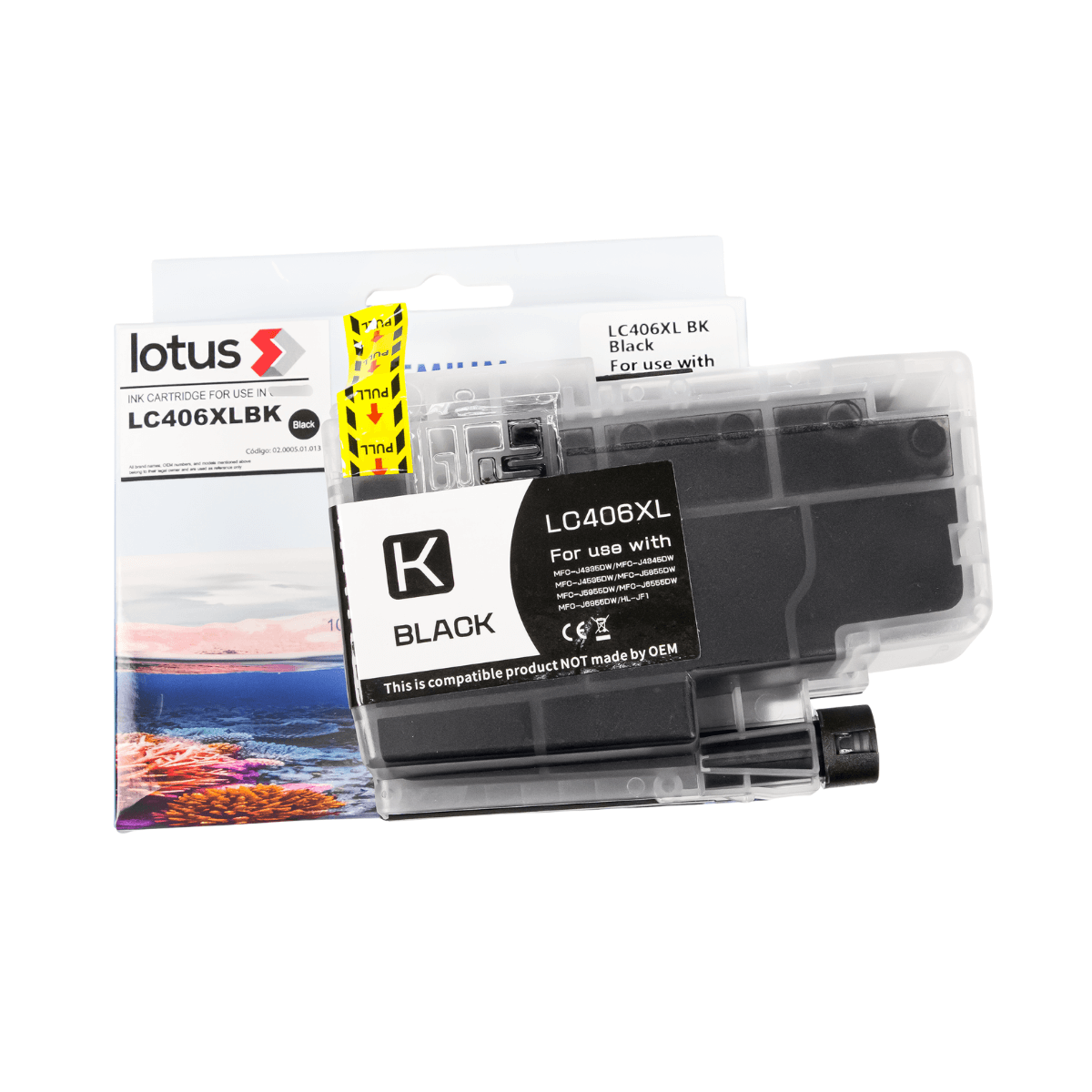Cartucho de Tinta P/ Brother LC406XL LC406XLBK Preto C/ Chip 6K - Lotus