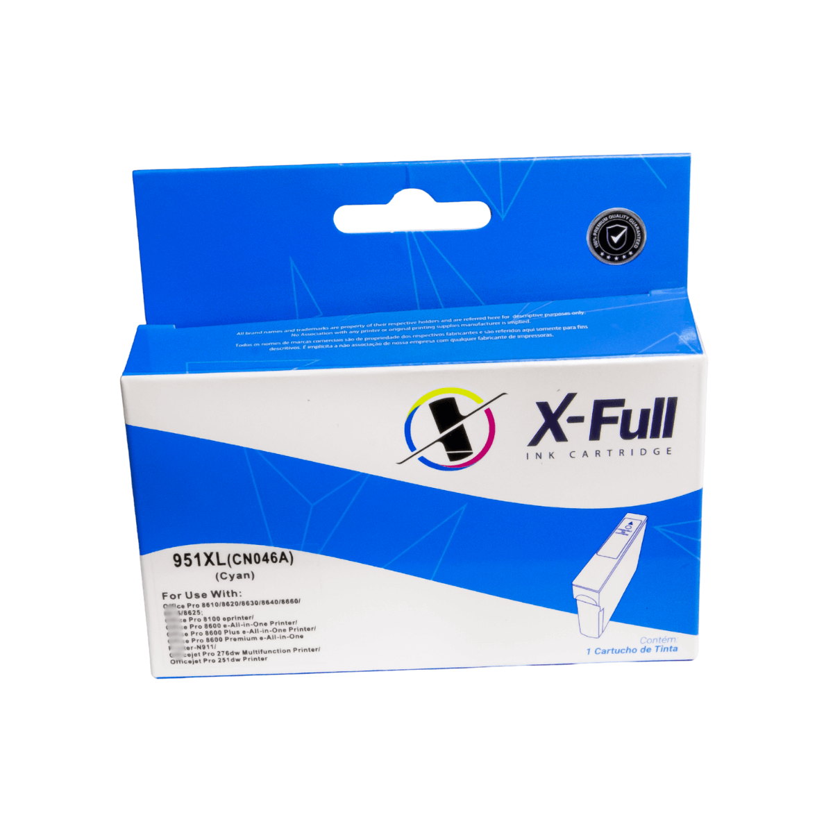 Cartucho de Tinta P/ HP 951XL 951 CN046A Ciano C/ Chip 27ml - X-Full