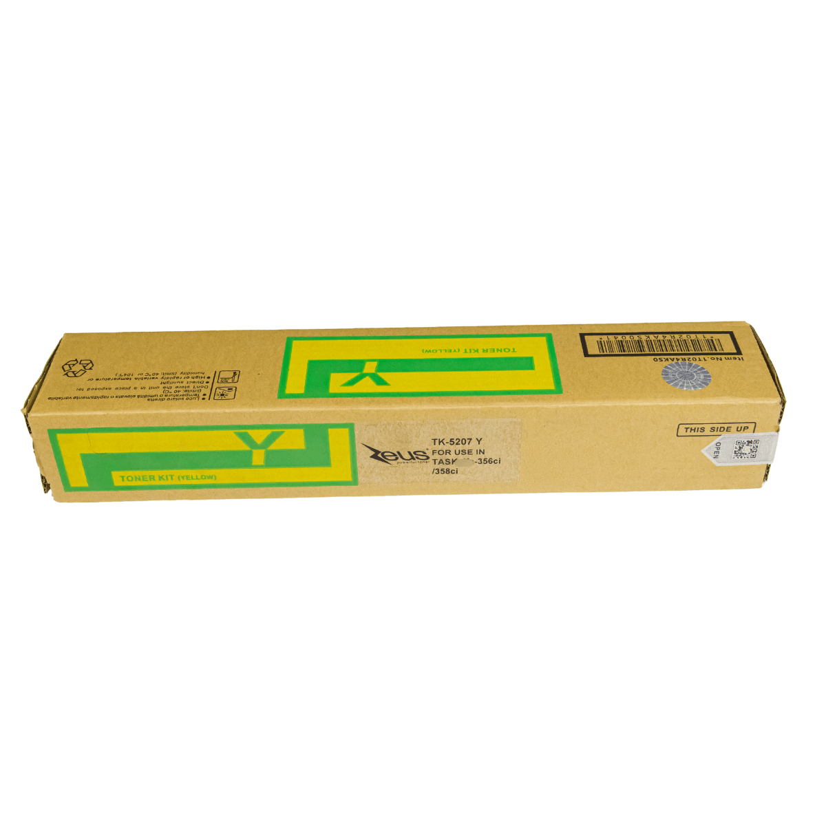 Cartucho Toner Compatível Zeus P/ Kyocera TK5207 Yellow C/ Chip - 12K