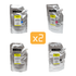 2x Kits Refil de Toner Zeus TK5442 TK5242 P/ Kyocera 4 Cores CMYK - 160g unidade