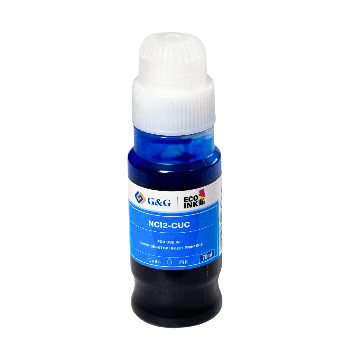 Refil de Tinta P/ Canon GI-10S Ciano 7.7K 70ml (NC12-CUC) - G&G