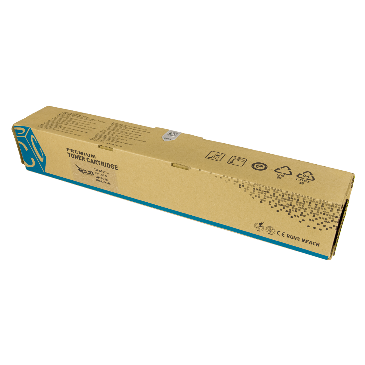 Toner Compatível Zeus TK8117 Cyan P/ Kyocera C/ Chip - 6K