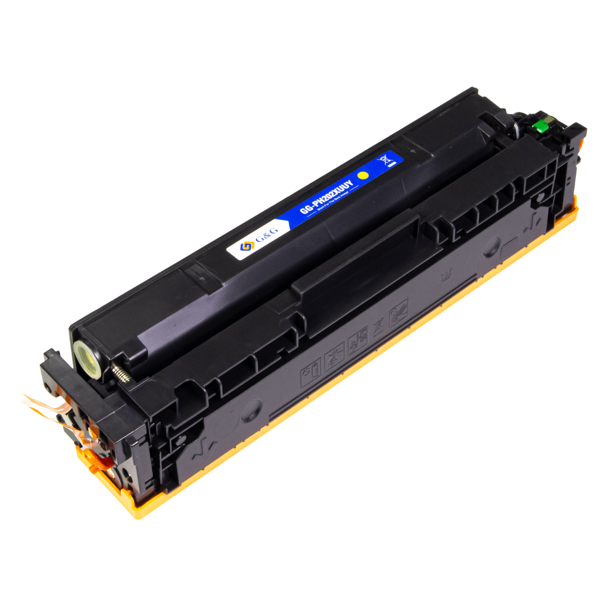 Cartucho de Toner P/ Canon e HP CF402X CF502X CRG054 202X Amarelo C/ Chip 2.5K - G&G