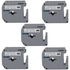 Kit 5x Fita P/ Rotulador Brother M-K131 12mm x 8m Black/ Clear - X-Full
