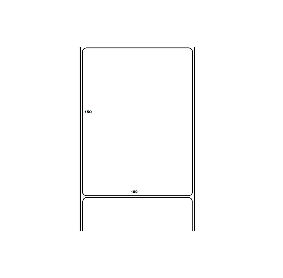 Etiqueta 100x150 Couchê Adesiva 30M - Tubete 1"