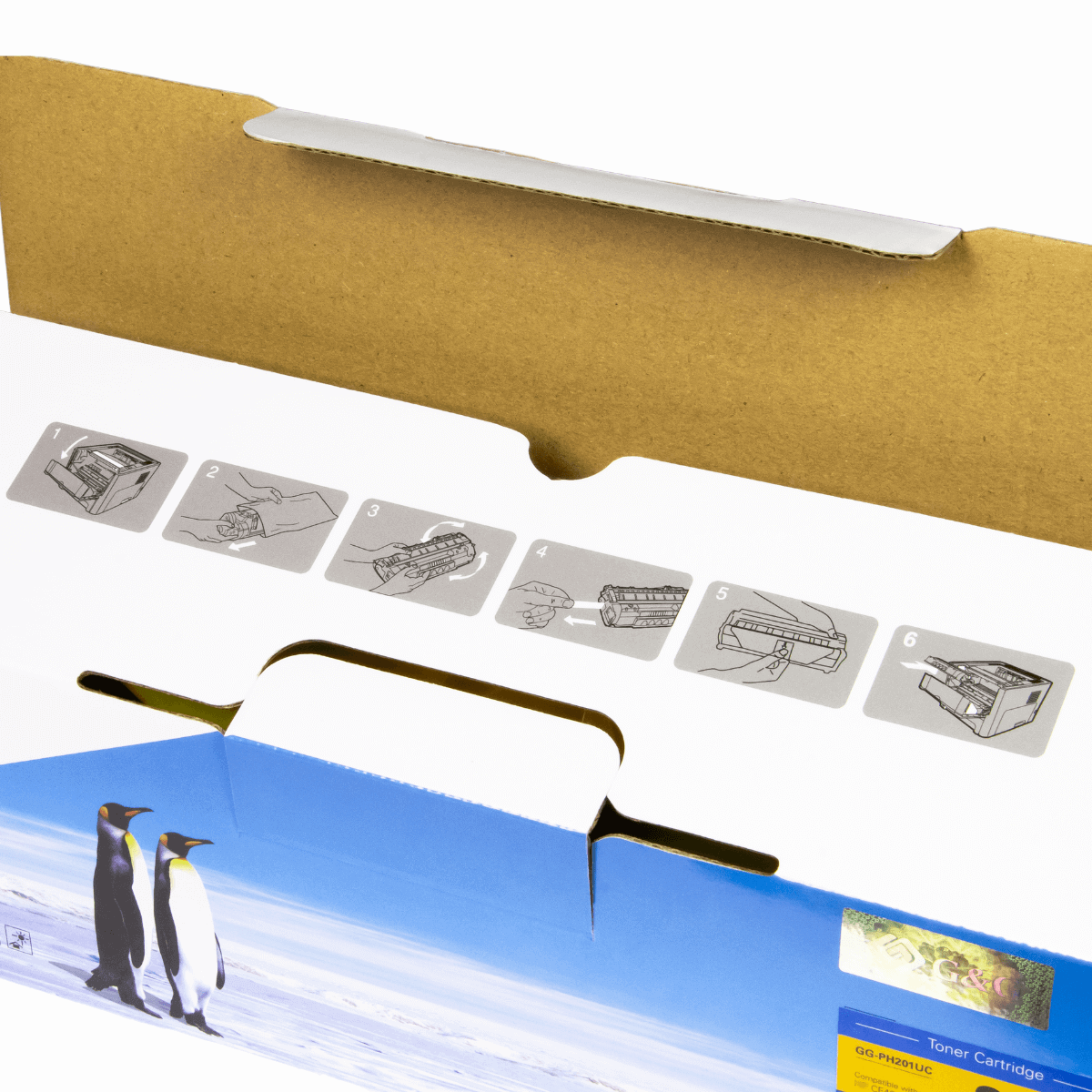Cartucho de Toner P/ Canon MF644 HP CF401A CF501A Ciano C/ Chip 1.4K - G&G