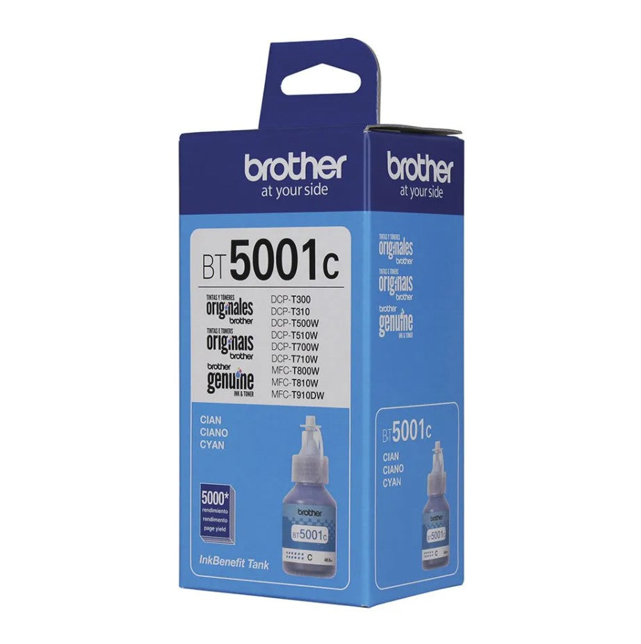 Refil de Tinta Brother Original BT5001C Ciano