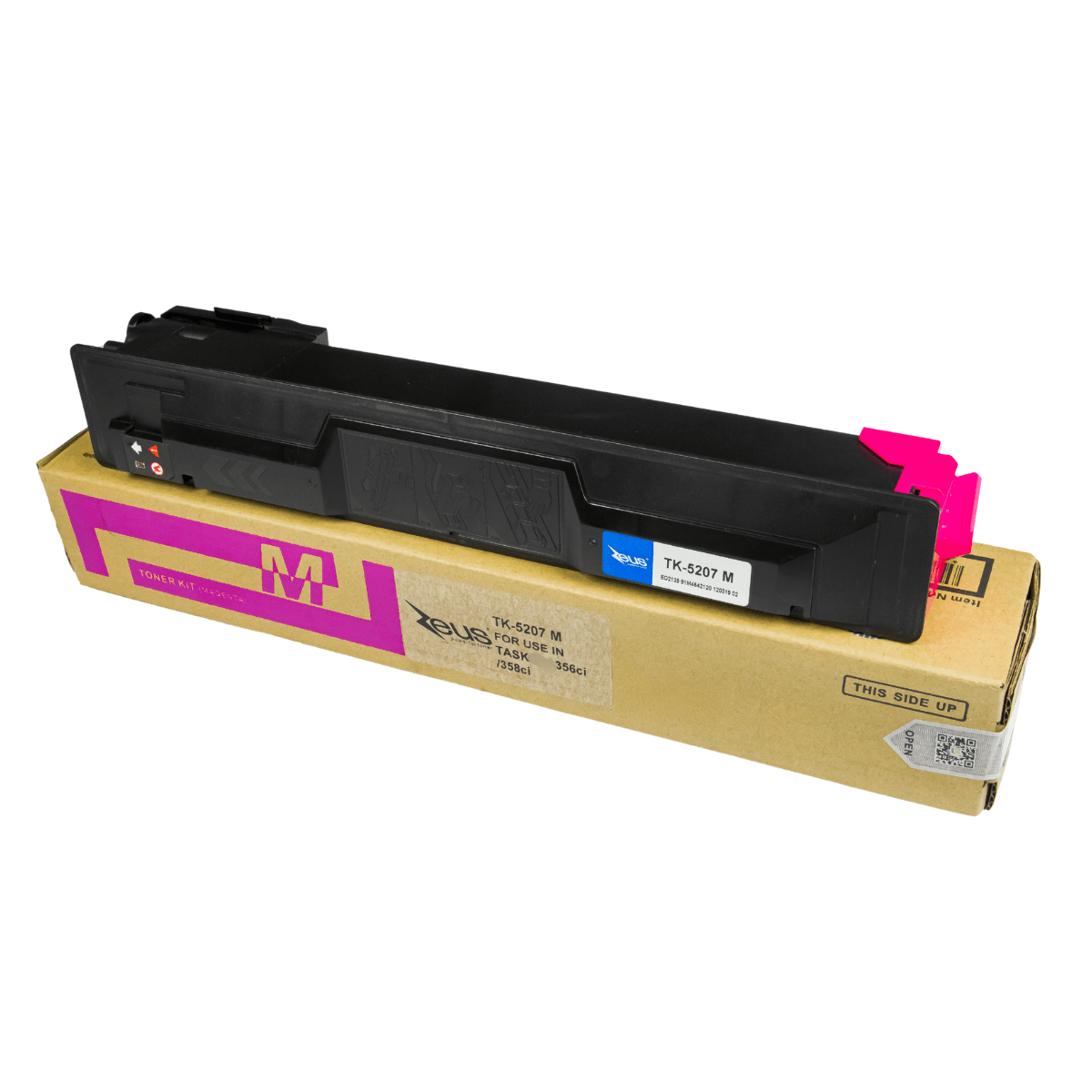 Toner Compatível Zeus TK5207 Magenta P/ Kyocera C/ Chip - 12K