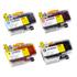 Kit 4x Cartucho de Tinta P/ Brother LC406 XL CMYK C/ Chip - Lotus