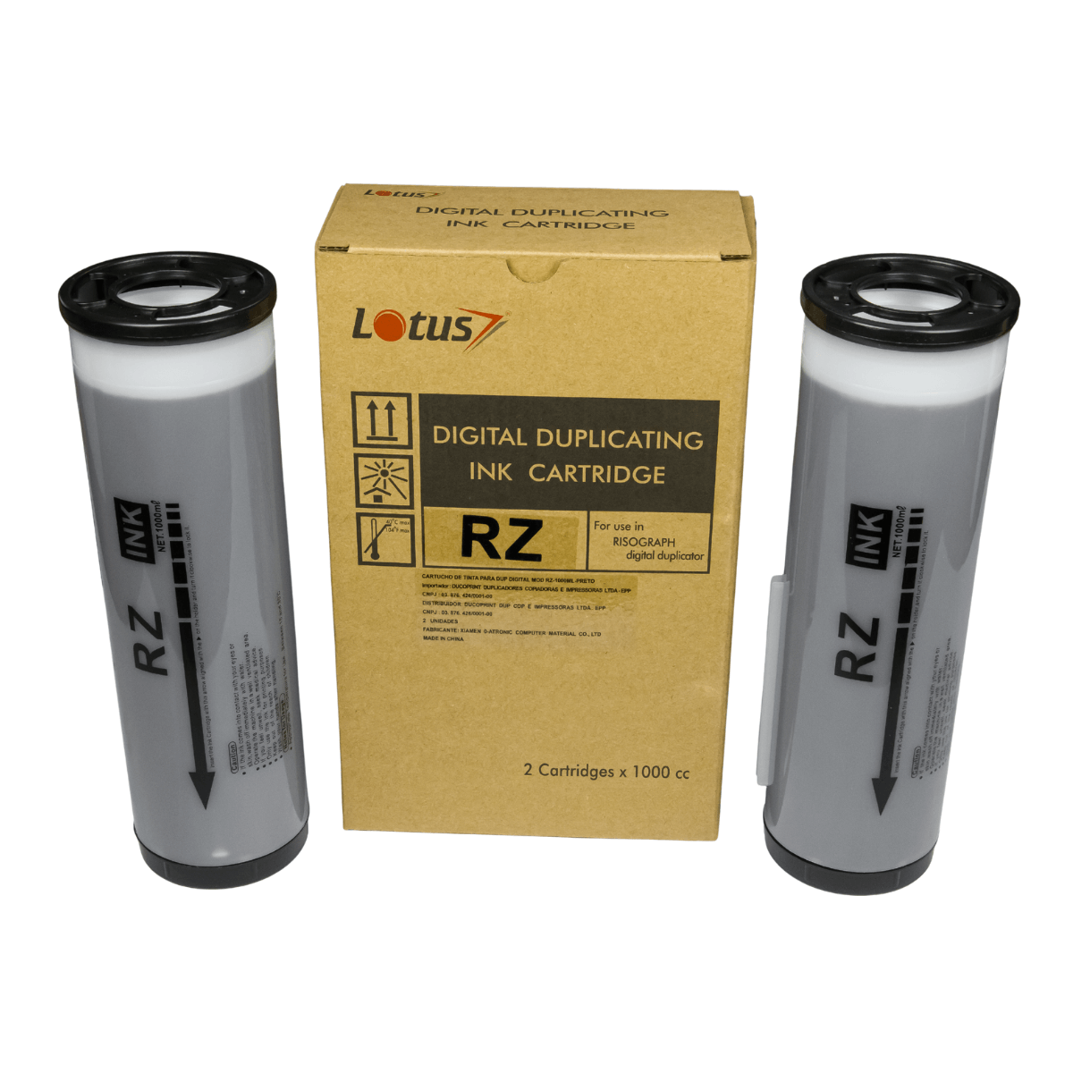 Kit 2 Tintas Lotus Preta Compatível com EZ RZ - 1000ml