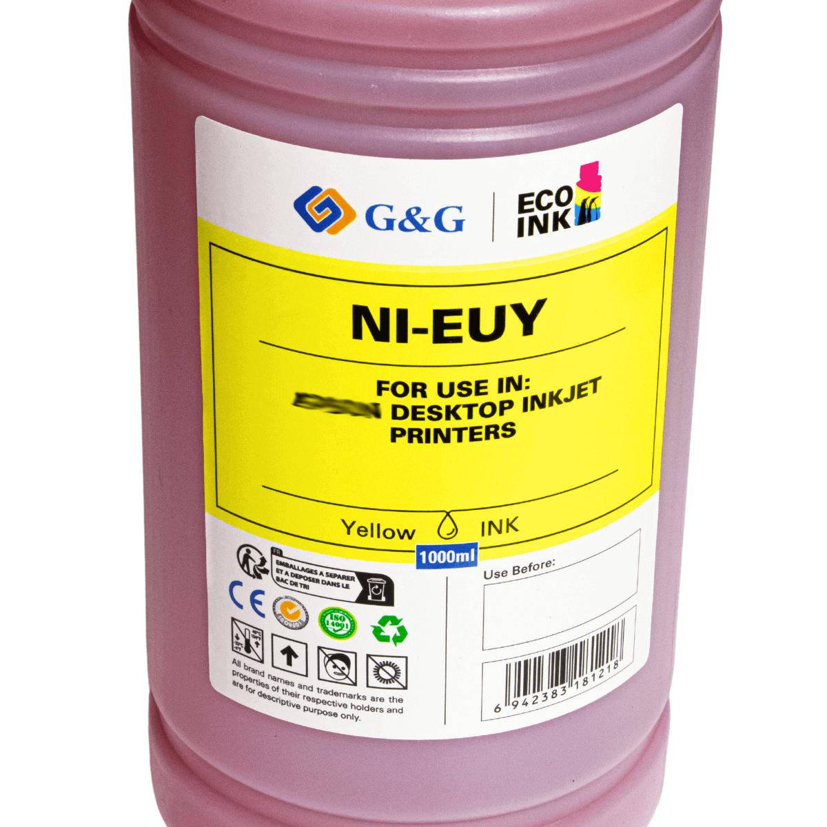 Refil de Tinta P/ Epson T664 Amarelo Corante 1L (NI-EUY) - G&G