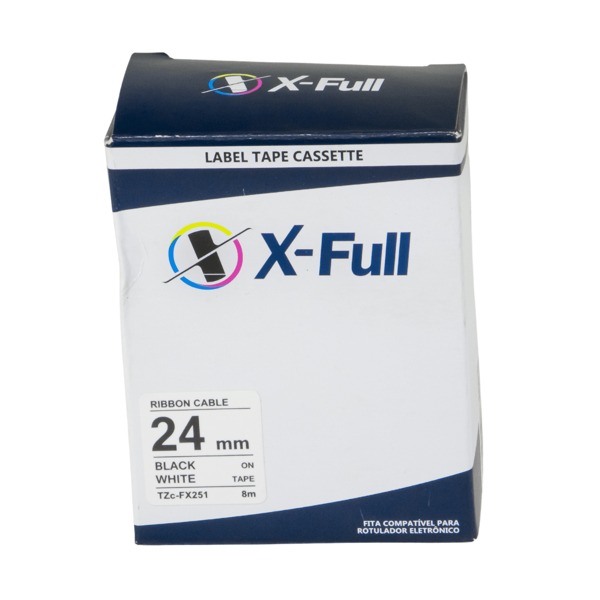 Kit 5x Fita P/ Rotulador Brother TZc-FX251 TZe-FX251 24mm x 8m Black/ White - X-Full