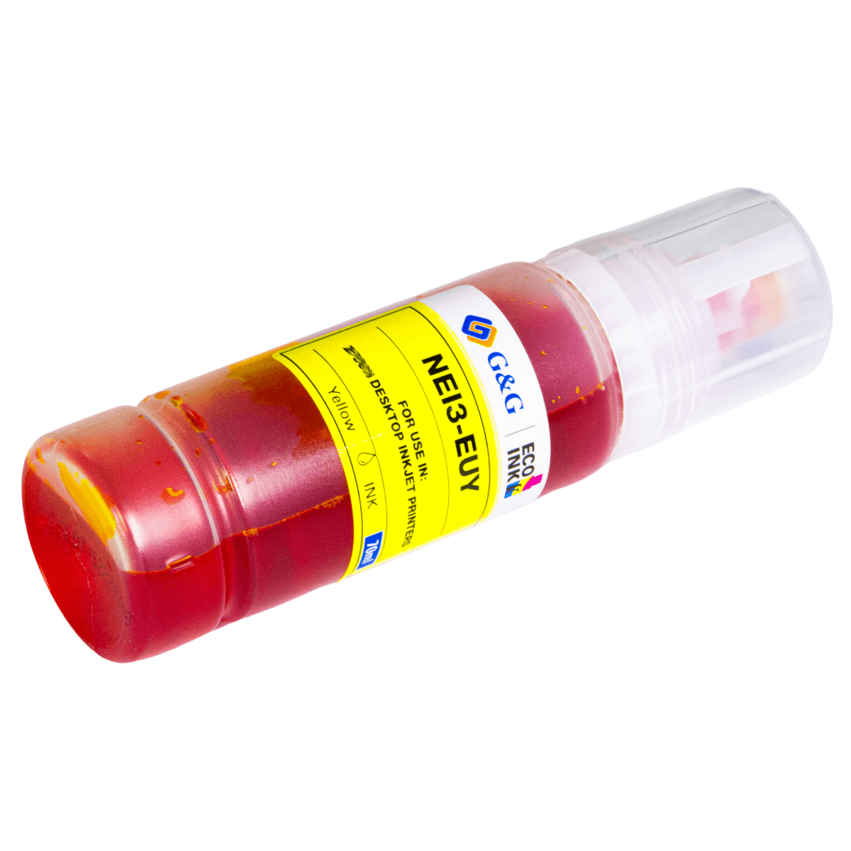 Refil de Tinta P/ Epson T504 T544 Amarelo Corante 70ml - G&G (NEI13-EUY)