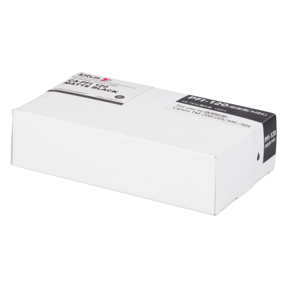 Cartucho de Tinta P/ Plotter Canon PFI-120 Matte Black MBK 130ml - Lotus