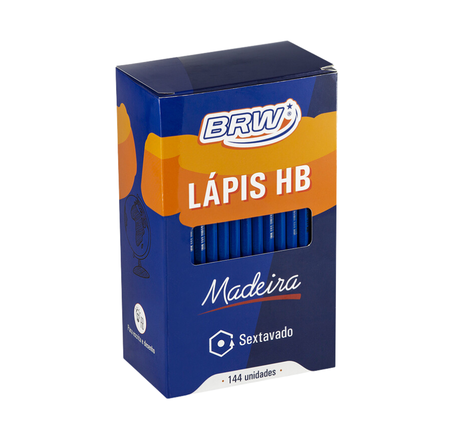Lápis Técnico HB de Madeira 144un - Sextavado BRW