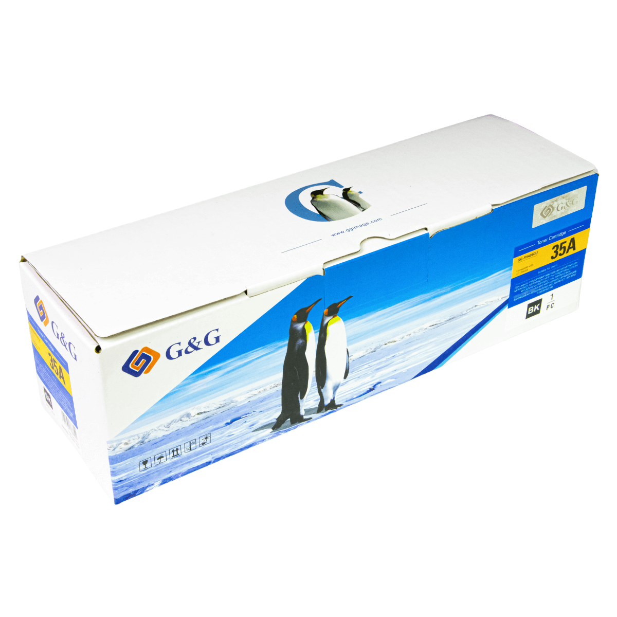 Cartucho de Toner P/ Canon LBP6030W HP 435A/436A/285A C/ Chip 2K - G&G(PH435CU)
