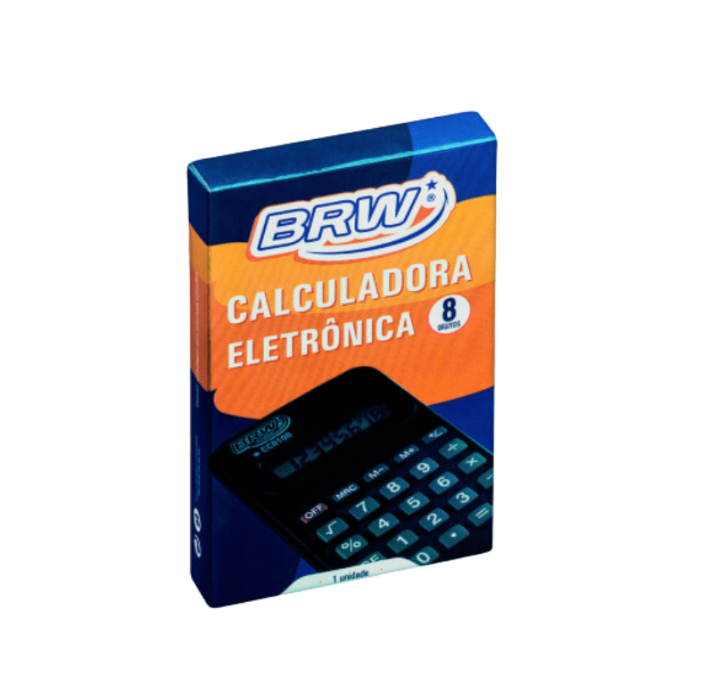 Calculadora Pequena 8 dígitos de Bolso BRW - Preta