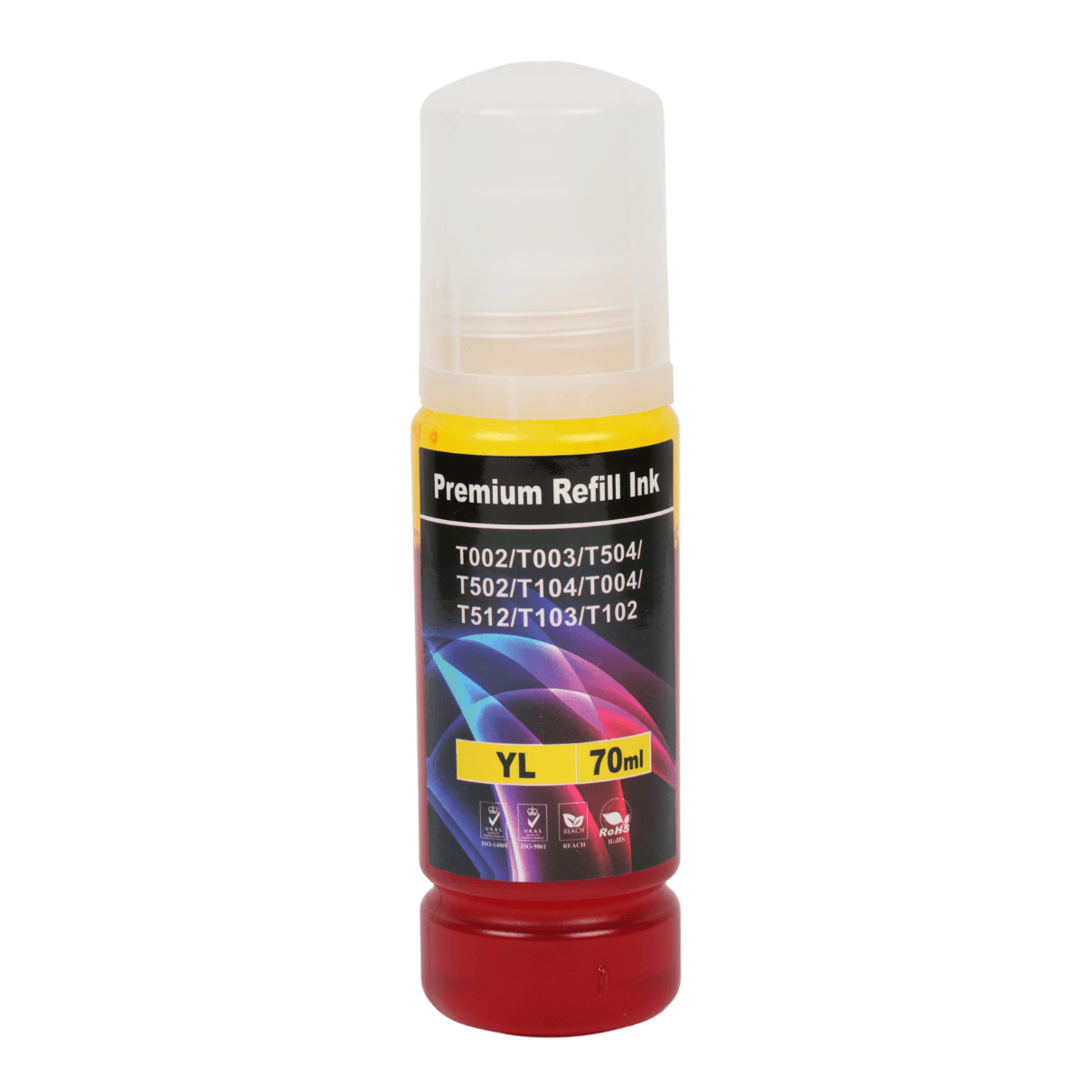 Refil de Tinta Compatível Lotus T504 T544 Yellow Corante p/ Epson - 70ml