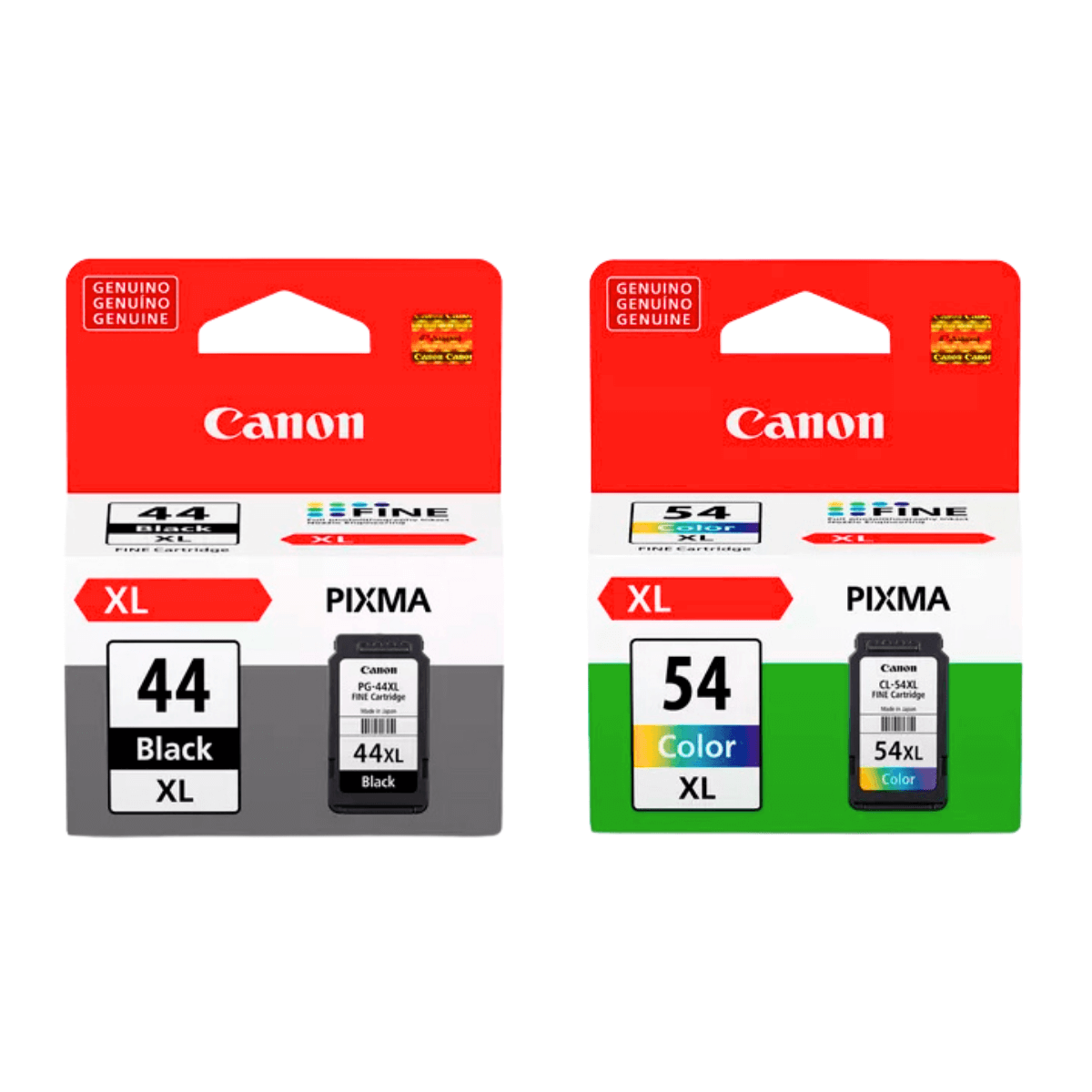 Kit Cartuchos de Tinta Canon PG-44XL CL-54XL Preto e Color - Originais
