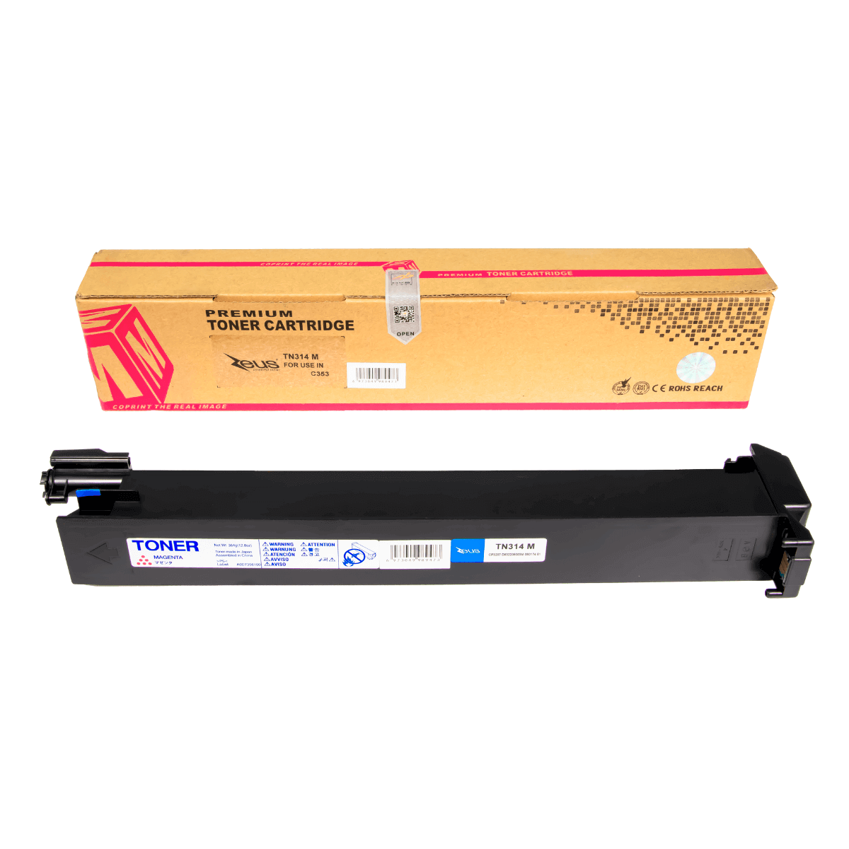 Toner Compatível C/ Minolta TN213 TN214, TN314 Magenta C/ Chip 18.5K - Zeus