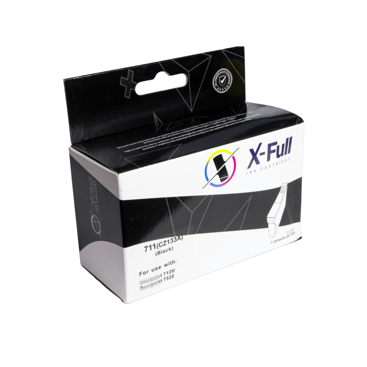 Cartucho de Tinta P/ HP 711XL CZ133A T520 T120 Preto C/ Chip 80ml - X-Full