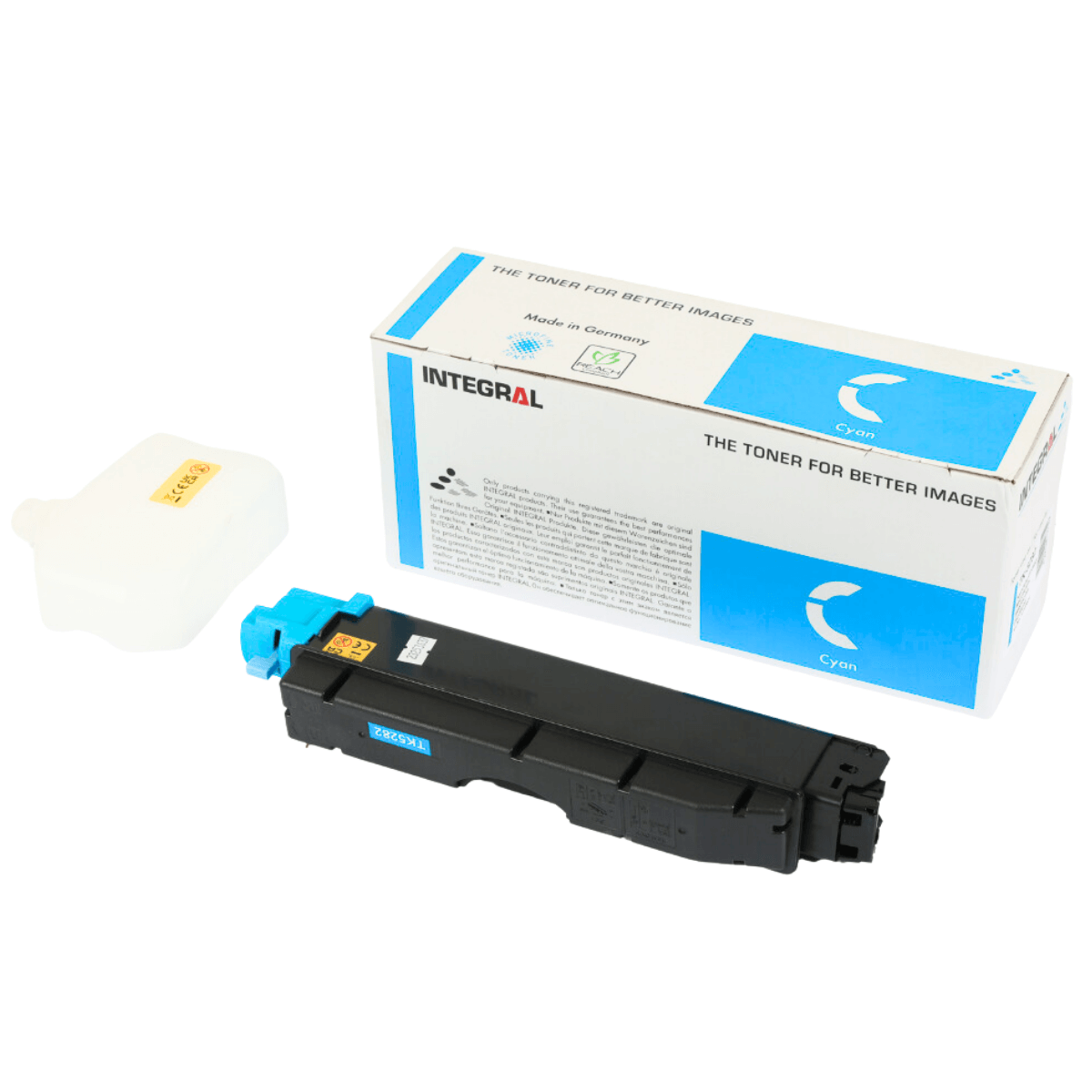 Toner Compatível Zeus TK5282 Ciano P/ Kyocera C/ Chip - 11K