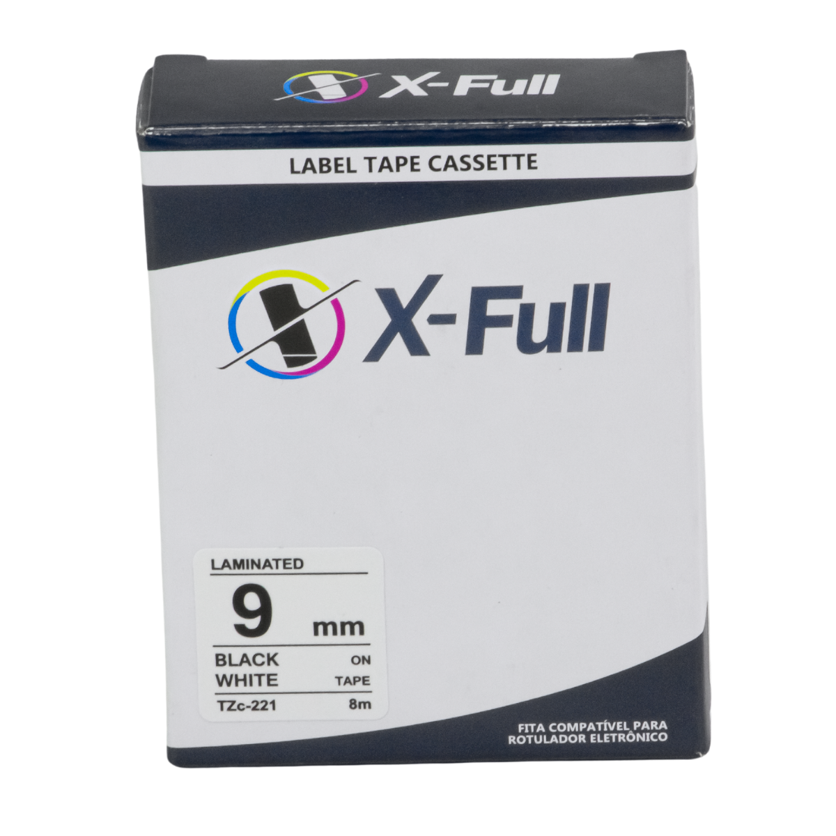 Fita P/ Rotulador Brother TZc-221 TZe-221 9mm x 8m Black/ White - X-Full