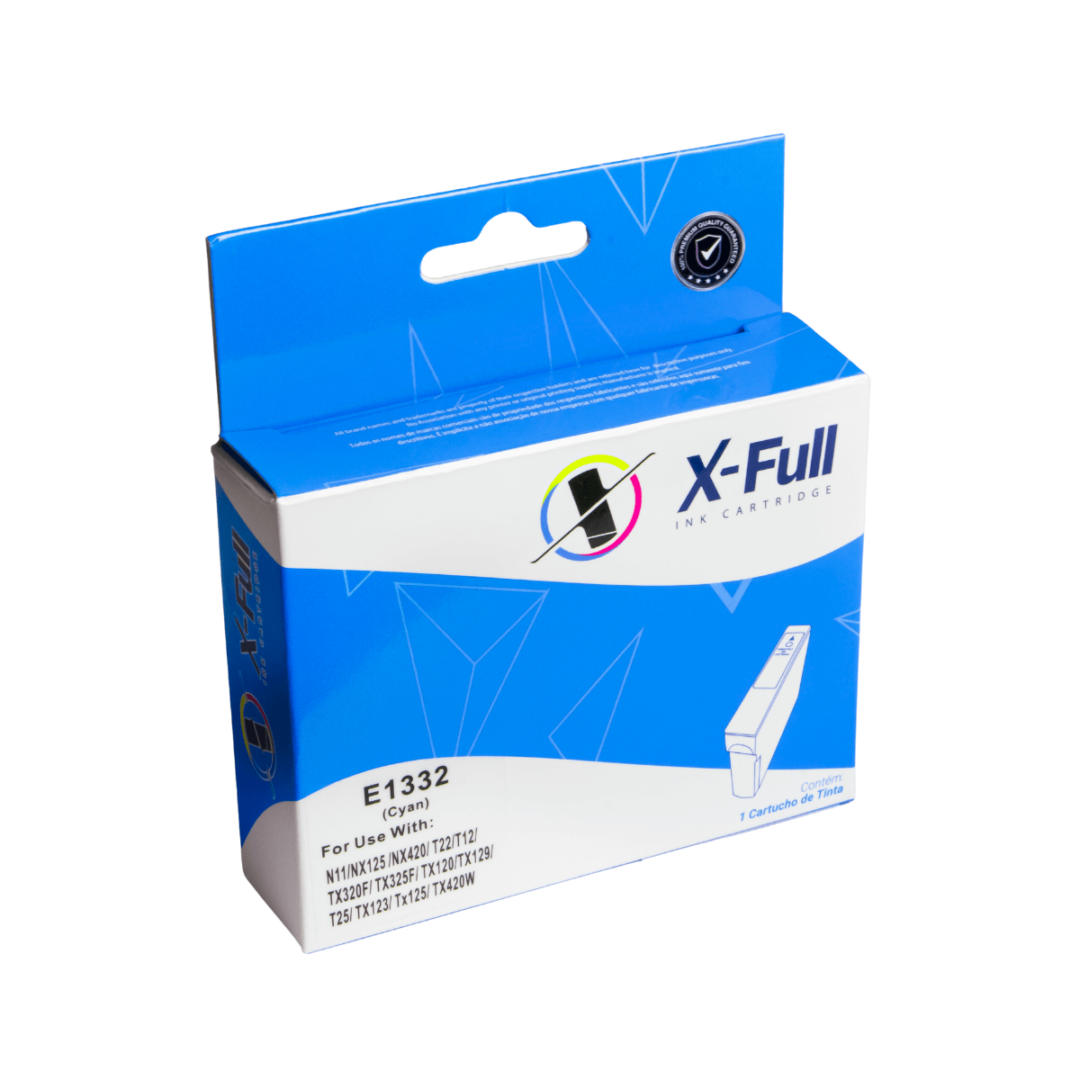 Cartucho de Tinta P/ Epson 1332 TX123 TX135 Ciano C/ Chip 10ml - X-Full