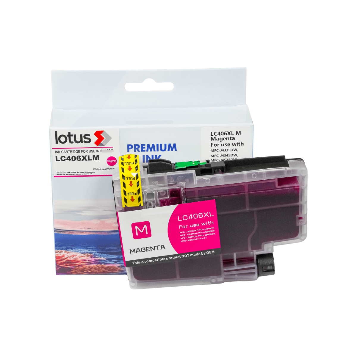 Cartucho de Tinta P/ Brother LC406XL LC406XLM Magenta C/ Chip 5K - Lotus