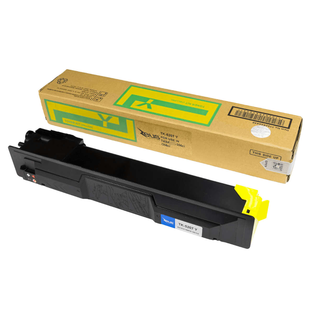 Cartucho Toner Compatível Zeus P/ Kyocera TK5207 Yellow C/ Chip - 12K
