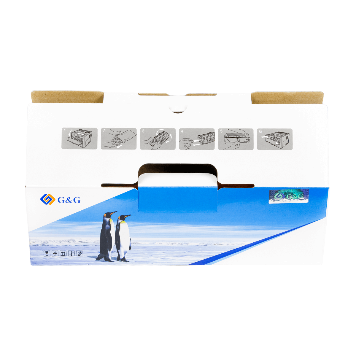 Cartucho de Toner P/ Canon e HP CF501A 202A Ciano C/ Chip 1.3K - G&G