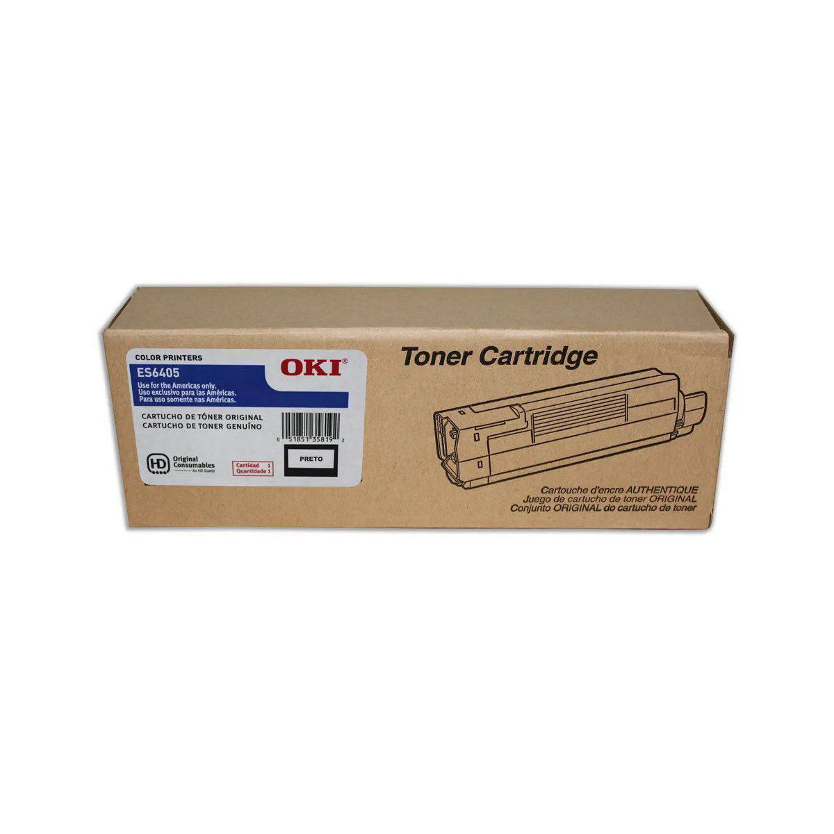 Cartucho de Toner Okidata ES6405 Preto - Original Okidata