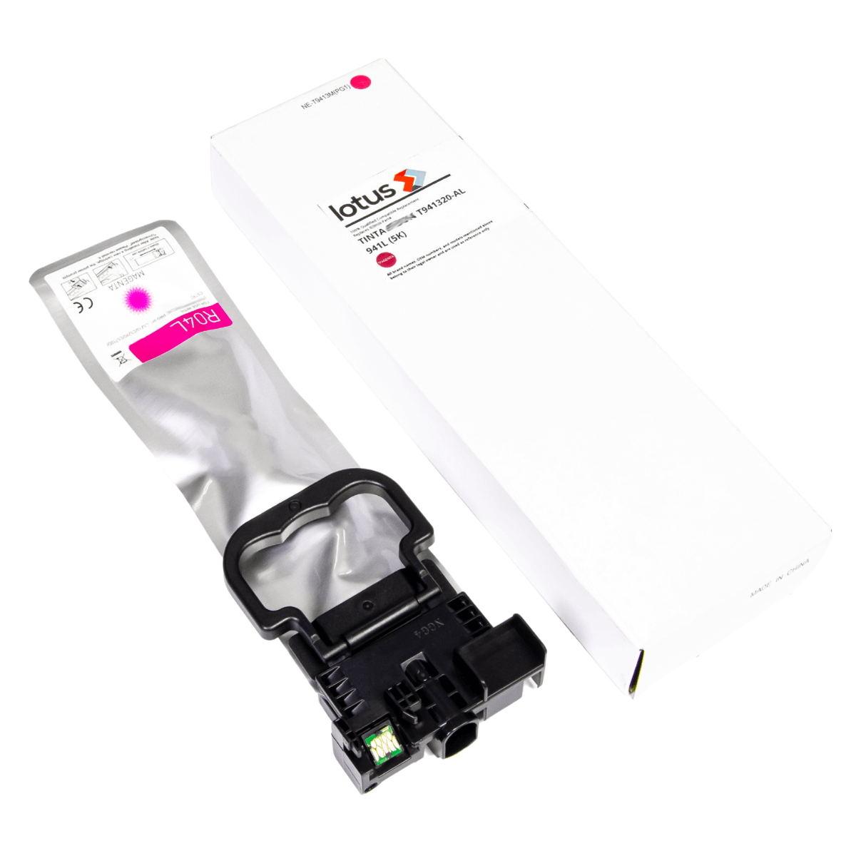 Bolsa de Tinta P/ Epson T941320-AL 941L Magenta C/ Chip 5K - Lotus