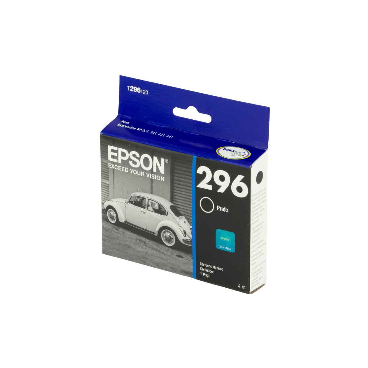 Cartucho de Tinta  Epson T296 T296120 Preto P/ XP231 XP431 - Original
