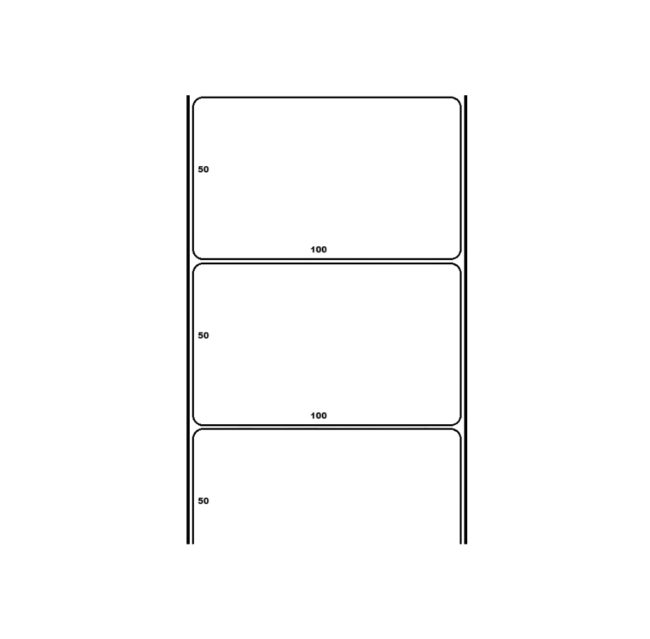 Etiqueta 100x50 Couchê 32M - Tubete 1"