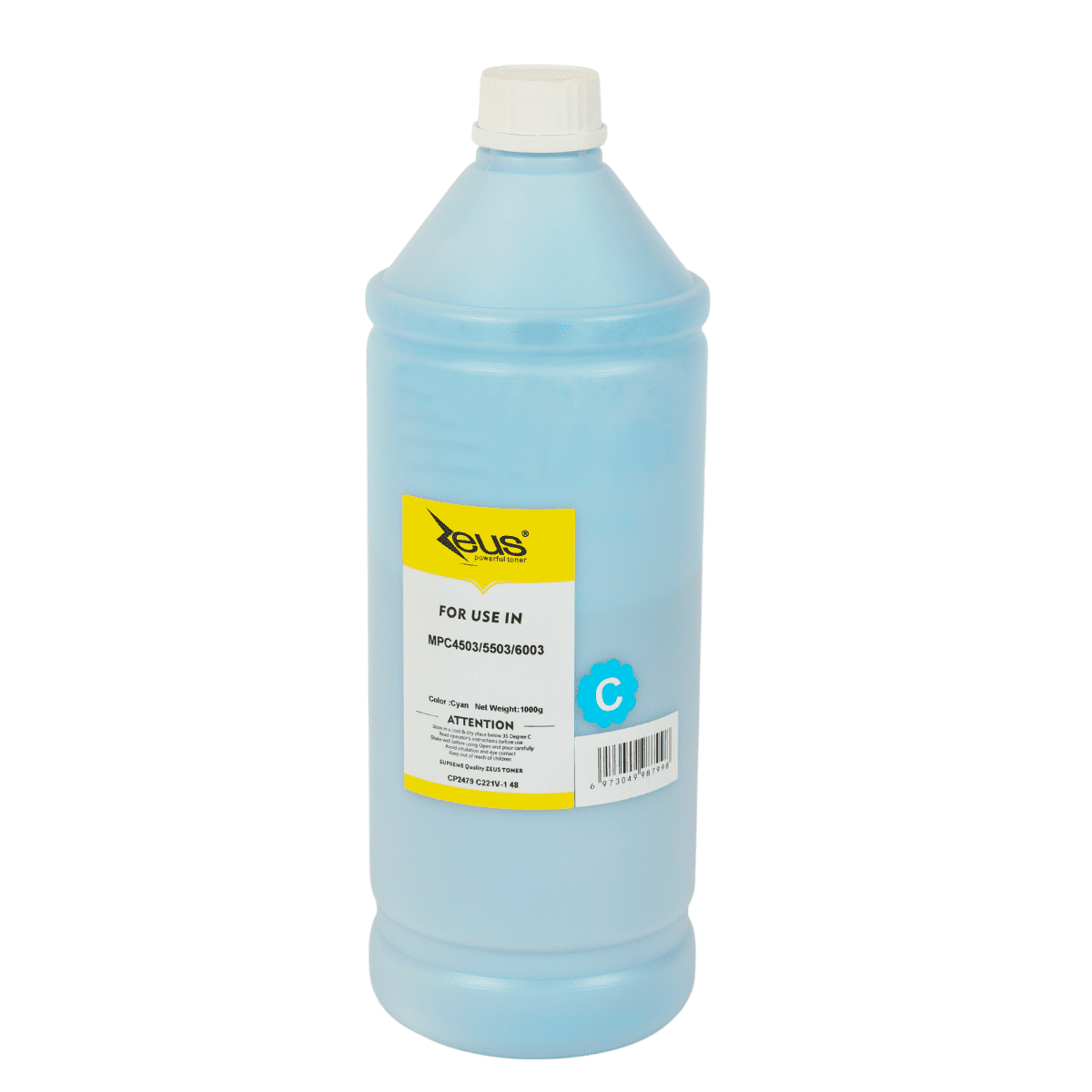 Kit 4x Refil de Toner P/ Ricoh MP C4503 C6003 CMYK 1Kg - Zeus