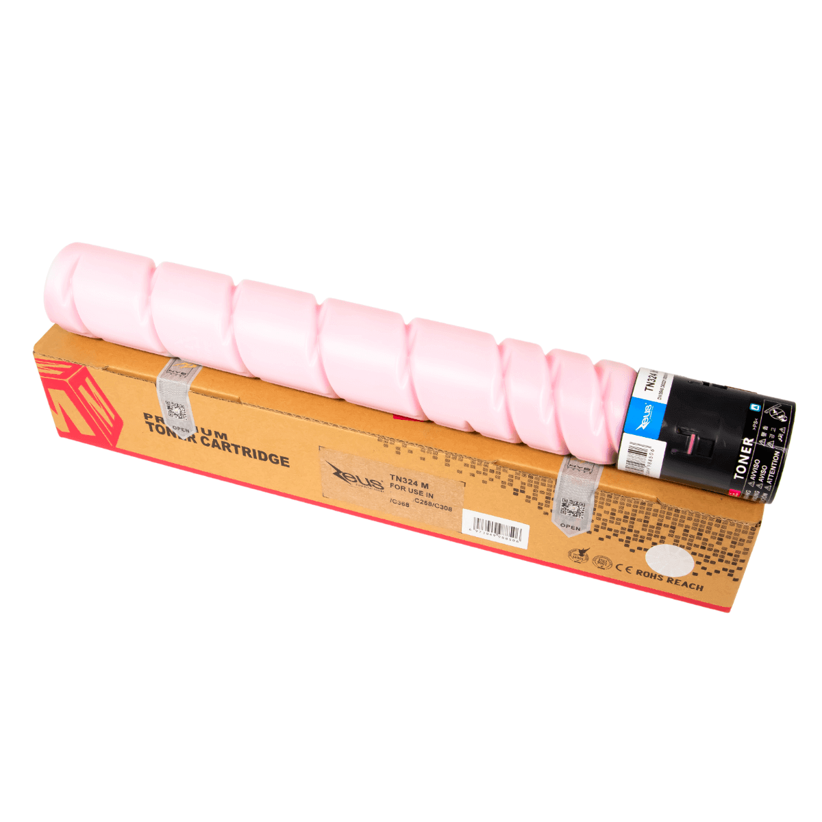 Cartucho de Toner P/ Minolta TN324 Magenta C/ Chip 25K - Zeus