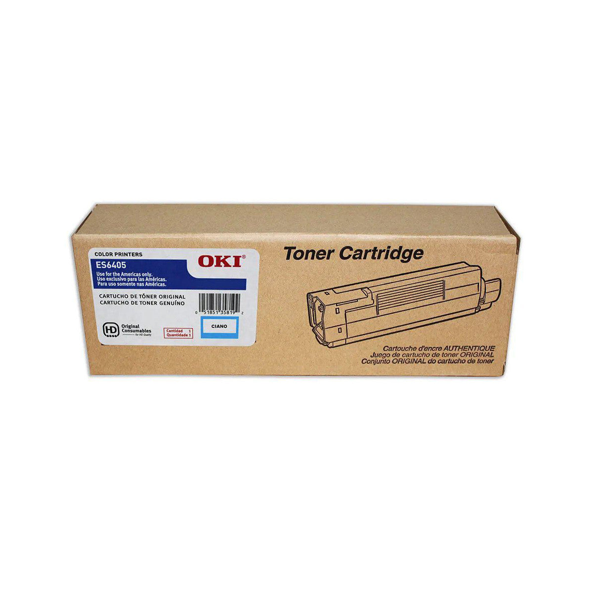 Cartucho de Toner Okidata ES6405 Ciano - Original Okidata